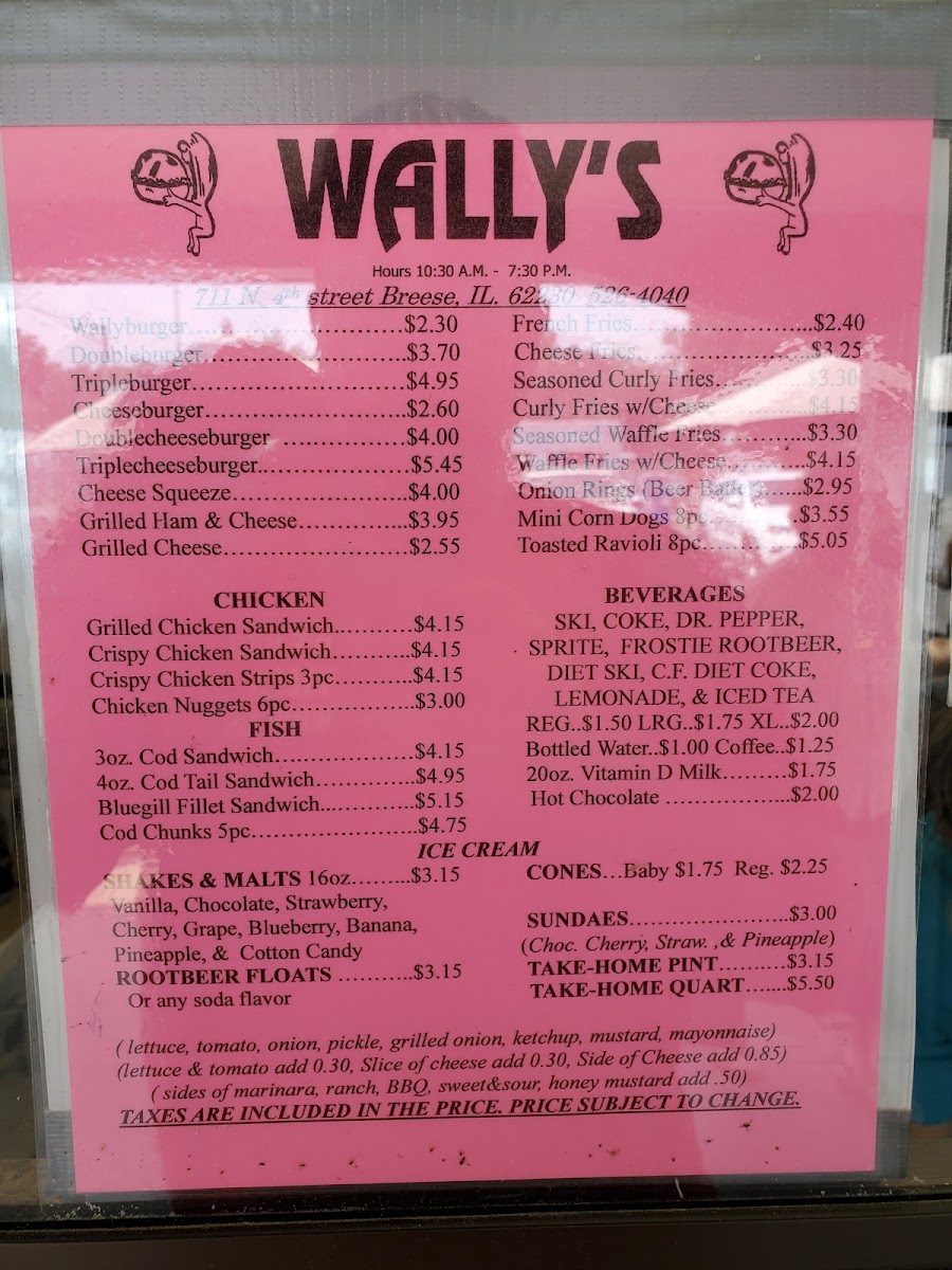 Wally's Drive-In Menu - Image 2